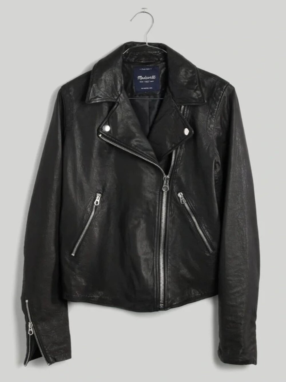 Madewell Washed Leather Motorcycle Jacket Medium